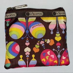 Lesportsac Retired Print (Summer 2007) WOODSTOCK NWT Tissue Coin Case Pouch